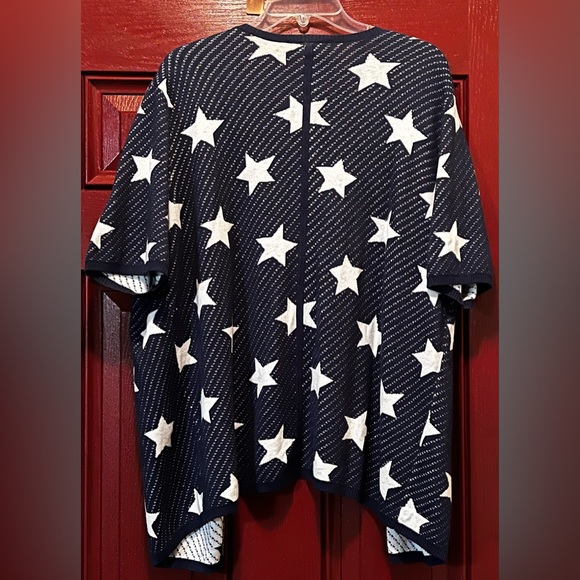 Lane Bryant Navy-White Sweater Cardigan Size 14/16 - Picture 2 of 3